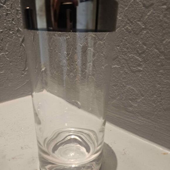 Dorothy Thorp High Ball Silver Band Glasses Set of 2 5.5" - Picture 3 of 6